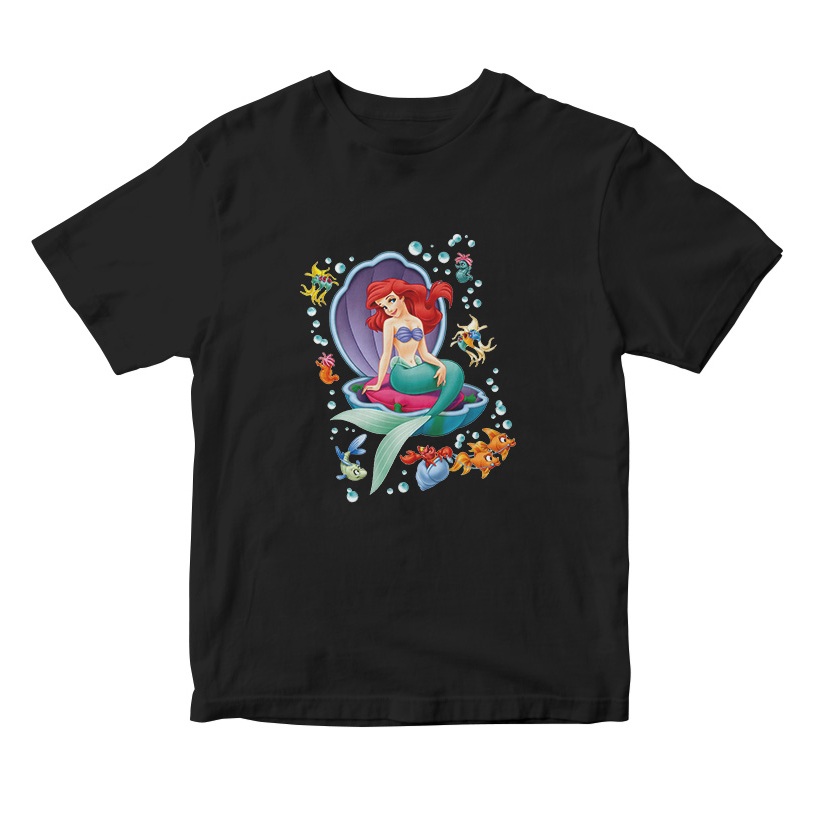 Kaos Ariel Mermaid Anak & Dewasa