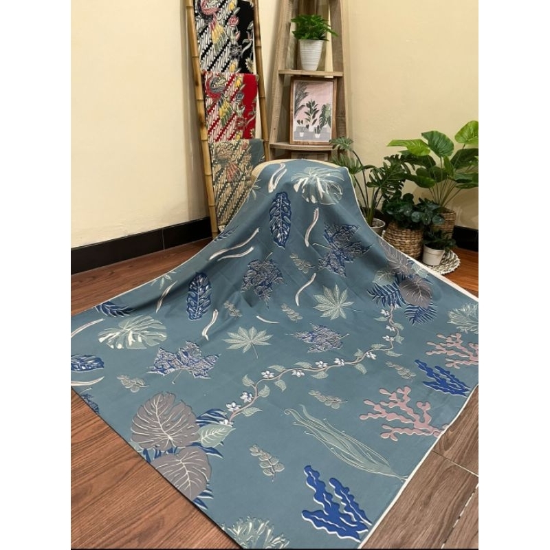 Batik Kain Solo katun printing motif ecoprint b
