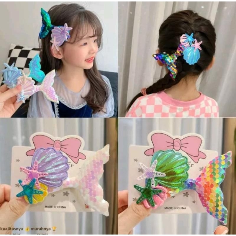 Girly❤️- JEPIT ANAK EKOR MERMAID JEPIT ANK PEREMPUAN