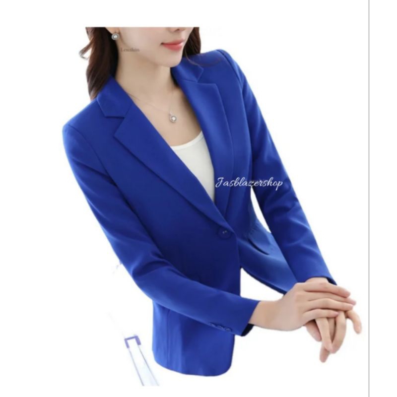 Blazer - Jas wanita biru - Jas formal wanita putih - Fanta - biru muda - hijau