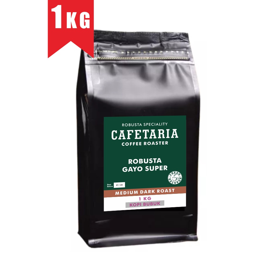 

R3@dy Stok CAFETARIA Kopi Robusta Aceh Gayo Super 1 Kg Fresh Roasted [24]