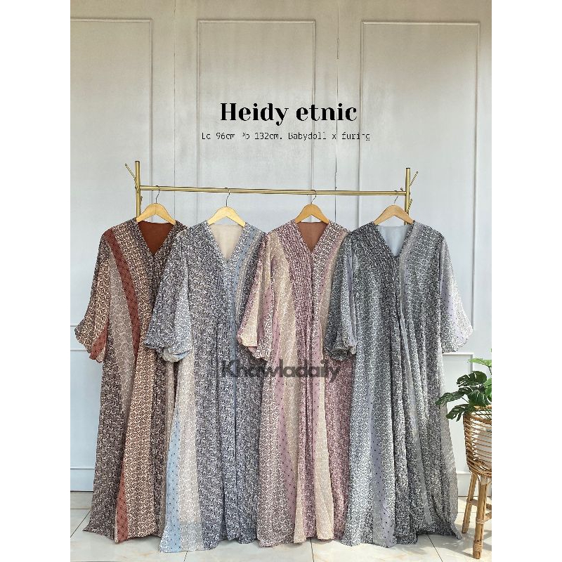 Heidy Etnic by khawladaily | Dress Muslimah Gamis Motif Vintage