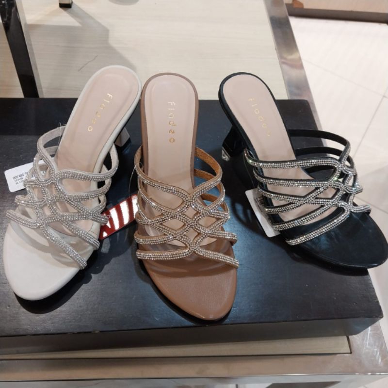 sandal wanita pesta heels 7cm FLADEO