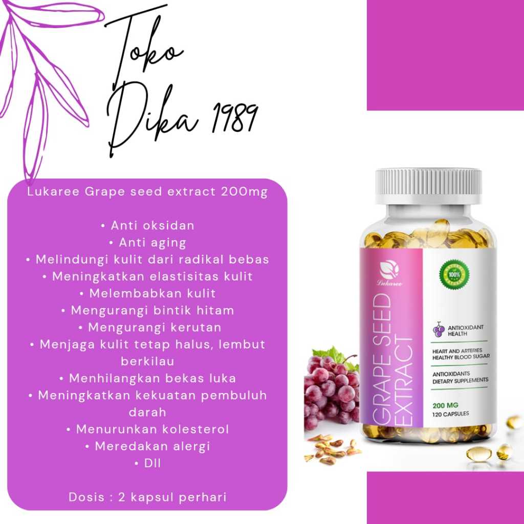 LUKAREE GRAPE SEED EXTRACT 200MG ORIGINAL