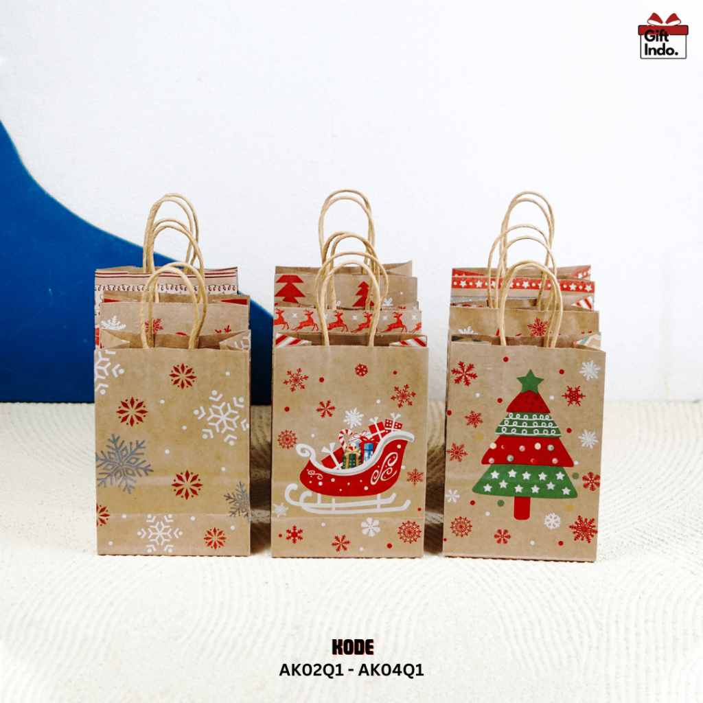 

Paperbag Natal/ Goodiebag Souvenir/ Paperbag Kraft/ Tas Hampers Christmas/ Paperbag Hadiah Natal | AK02Q1-AK04Q1