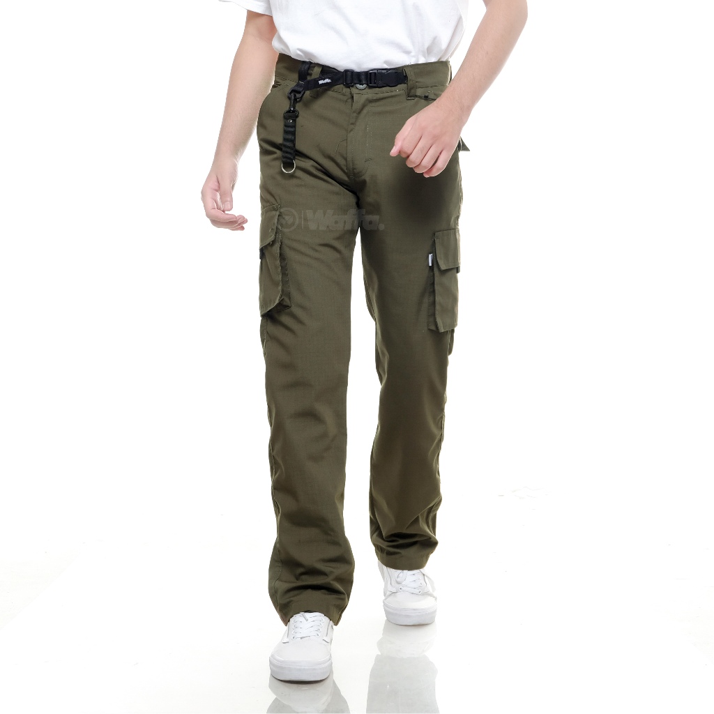 Waffa Celana Panjang Cargo Ripstop Slim Straight Beta Olive