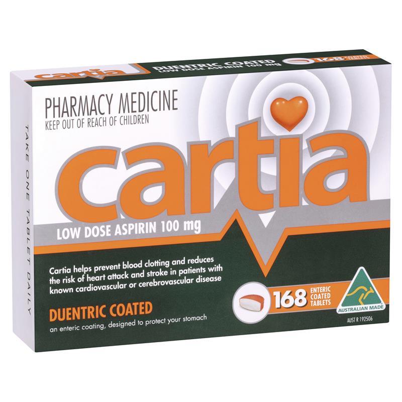 Cartia 100mg Tablets 168 Obat Pengencer Darah Aspirin