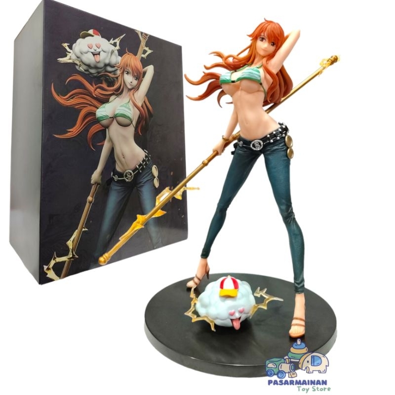 Figure Anime One Piece Nami GK Hunter Fan Castoff / bra bisa dibuka Miniatur Pajangan