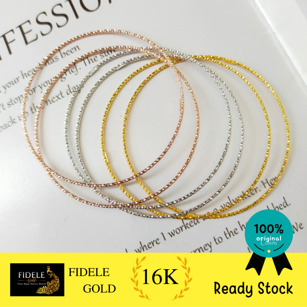 Gelang emas keroncong emas tua hadiah idul fitri gelang wanita emas 700 16k