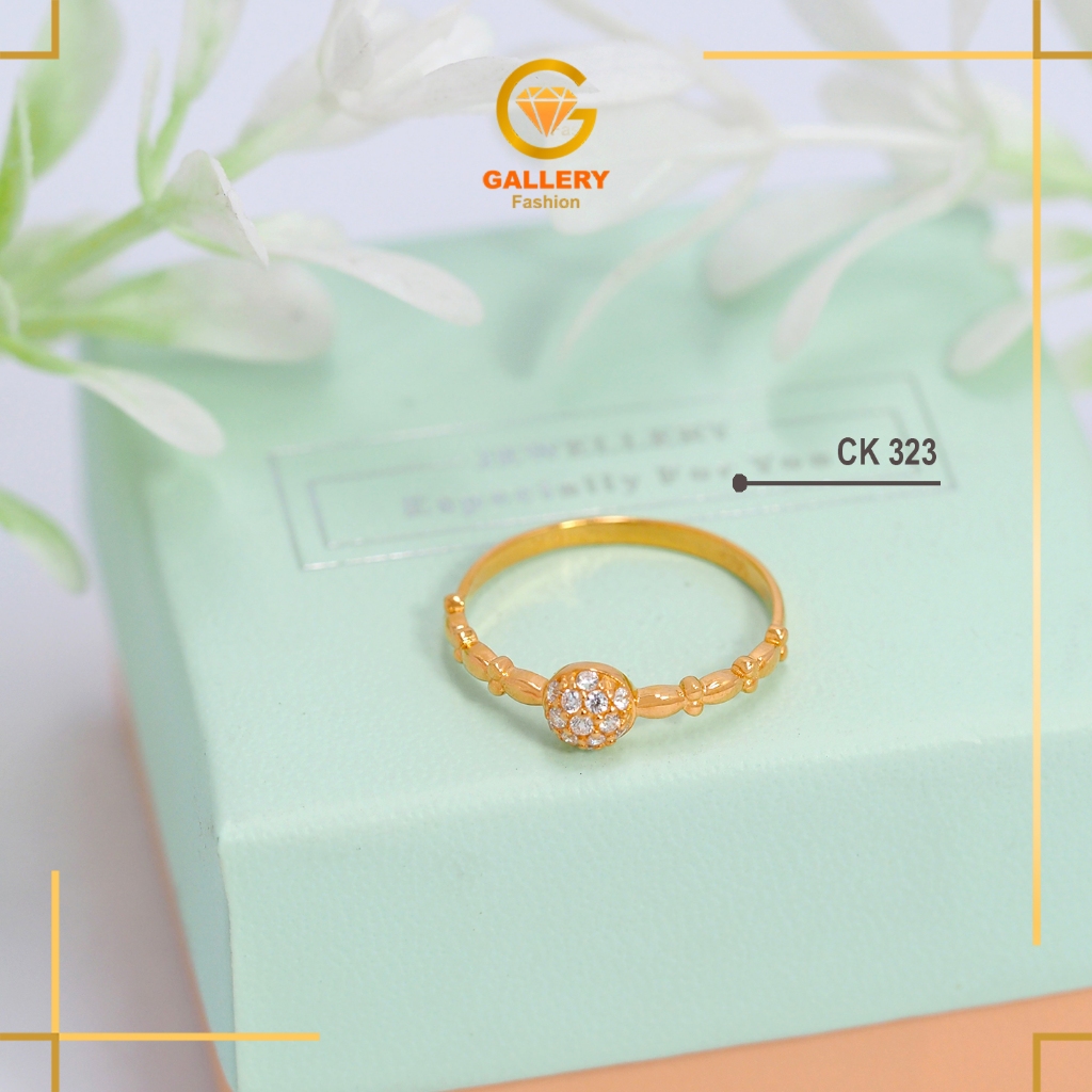 Cincin Emas Kadar 375 (8k) Dan 300 (6k) Kode CK 323 Model Uk kecil Berat 1 Gram