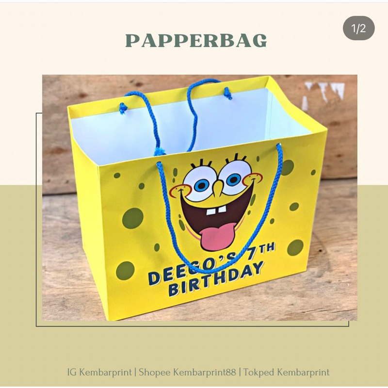 

PAPERBAG custom plus laminasi TERMURAH 4 PCS