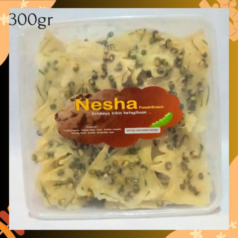 

Peyek Kacang Hijau 300gr/ peyek kacang ijo 300gr / peyek renyah / camilan enak