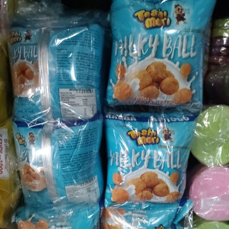 

tashi mori Milky Ball makanan ringan 1 renteng