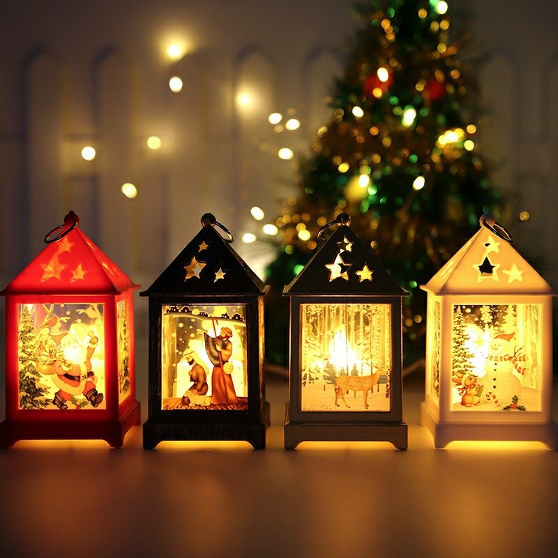 Lentera Kotak Lampu LED Natal Souvenir Christmas Gift Kado Natal