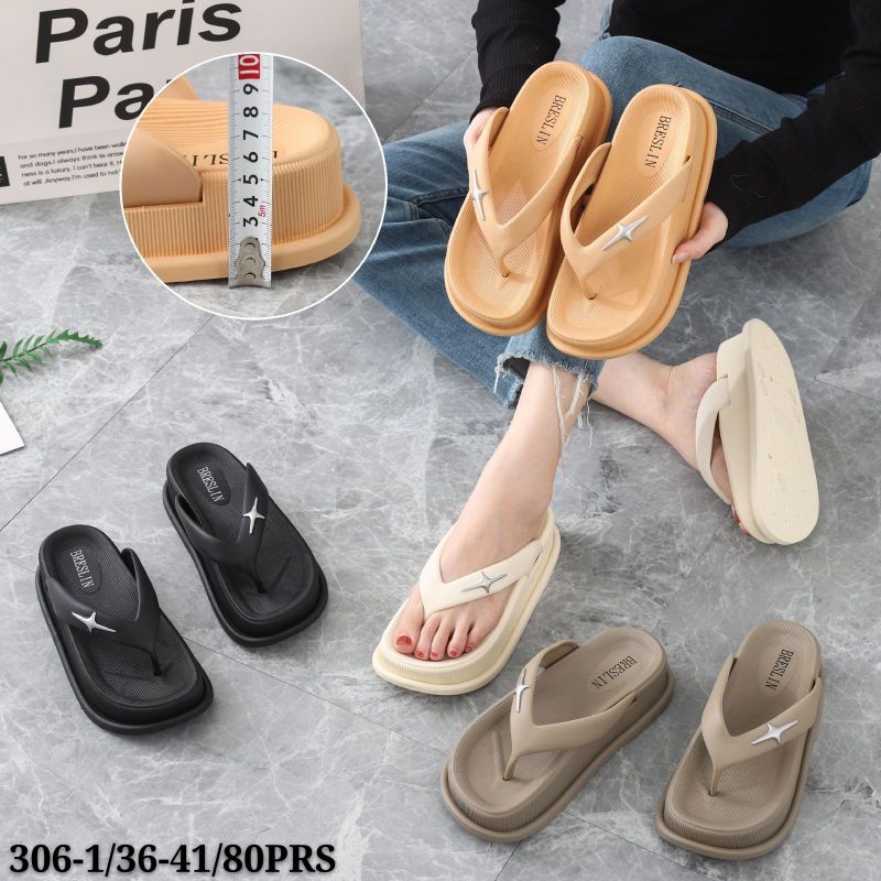 Sandal jelly karet wanita model japit Kekinian Breslin