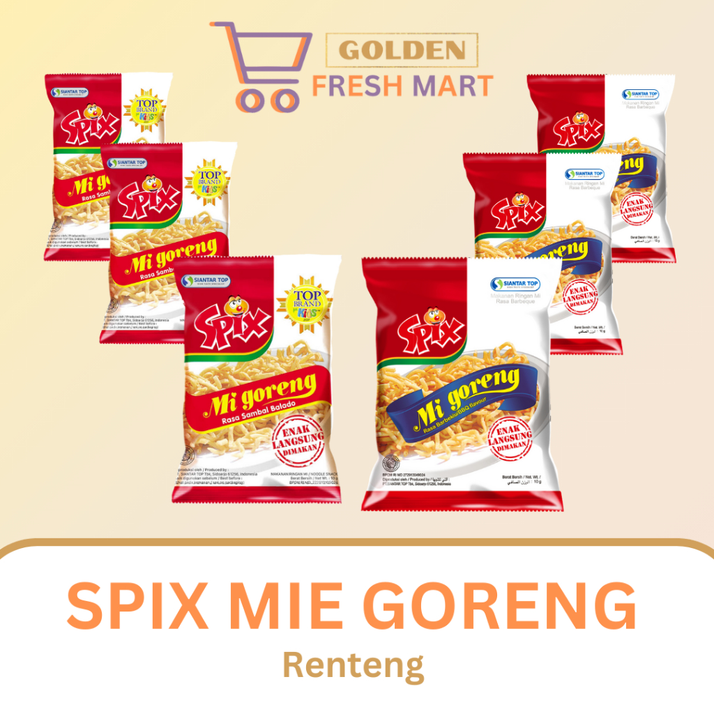 

SPIX SNACK MIE RENTENG ISI 10X9 GR