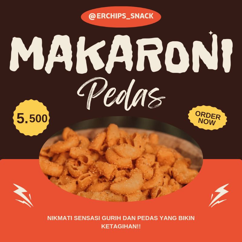 

Erchips_snack/Makaronipedas/camilankekinian/snackkering/pedas/gurih/makaronistandingpouch/murah/terjangkau/halal