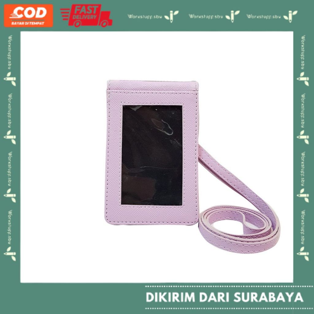 

Ungu Lilac Lanyard Magnet ID Card Slot Uang Termurah Berkualitas Name Tag Lanyard Berkualitas
