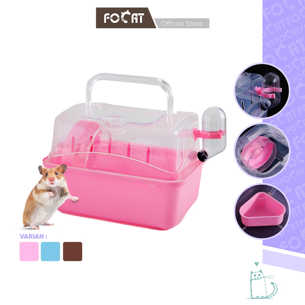 FOCAT Kandang Hamster Portable F19 Rumah Hamster / Hamster Travelling Box / Kandang Sugar Glider