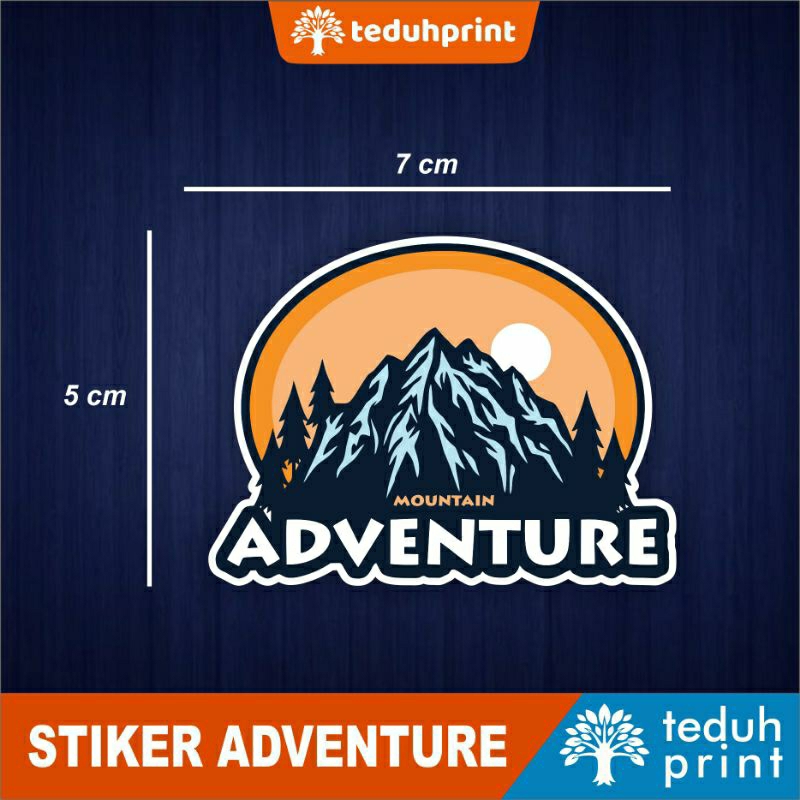 Sticker Stiker Adventure Survival Waterproof / Stiker Gunung Waterproof Tahan Air