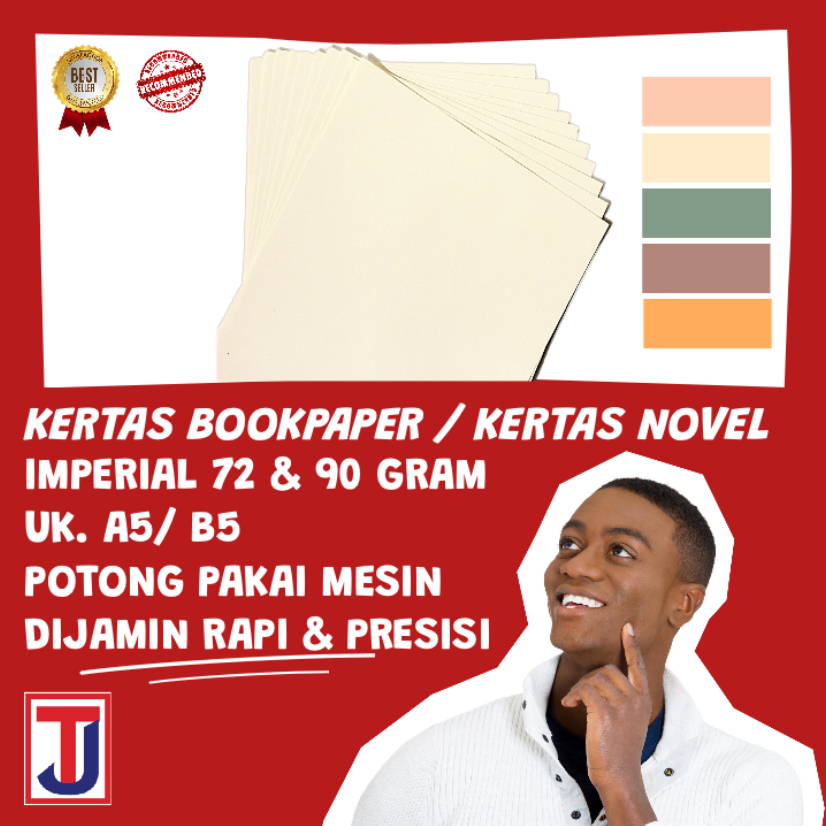 

Kertas Book Paper / Novel Imperial 72 & 90 Gsm / Gram Ukuran B5/A5/lainnya [ 1 Rim : isi 500 Lembar ]