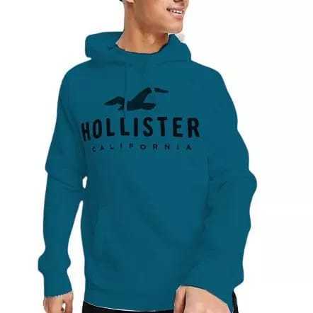 Jaket Hoodie WHO A.U Hollister California Navy Logo Teks Pull Bordir - Hoodie Hollister Pria Wanita 