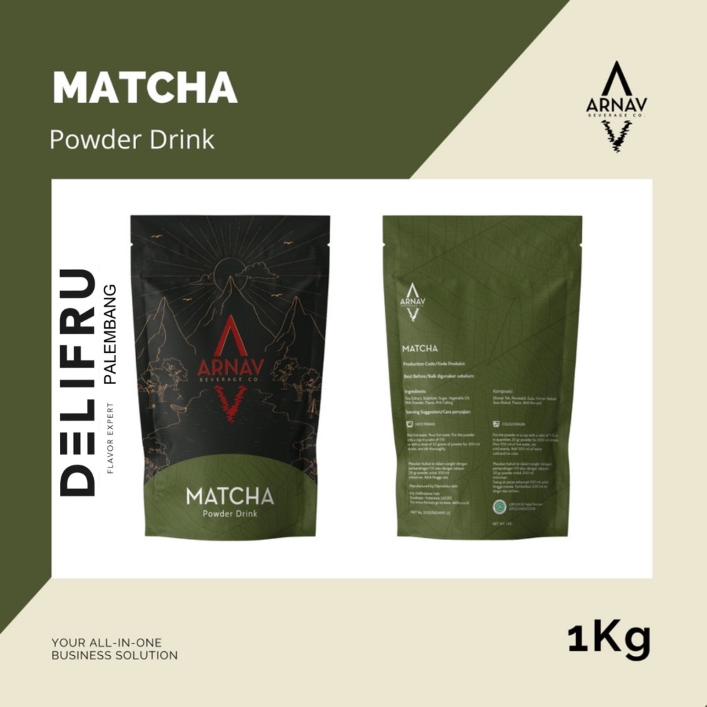 

Arnav Powder Drink Matcha original - Bubuk Minuman Matcha original 1 Kg