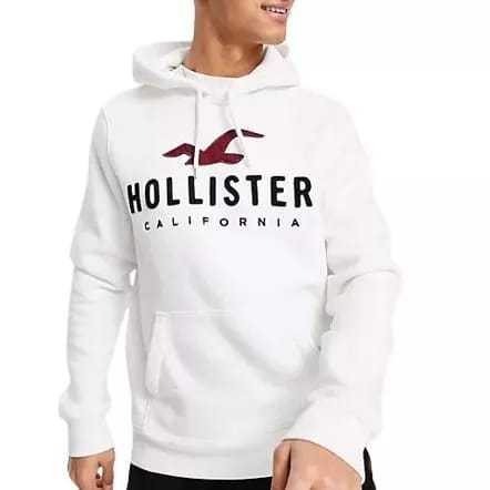 Jaket Sweater Hoodie HOLLISTER California Putih Original Logo Pull Bordir Premium Distro Hoodie Pria