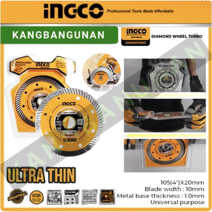 MATA GERINDA INGCO POTONG KERAMIK DIAMOND WHEEL TURBO DMD031051HT