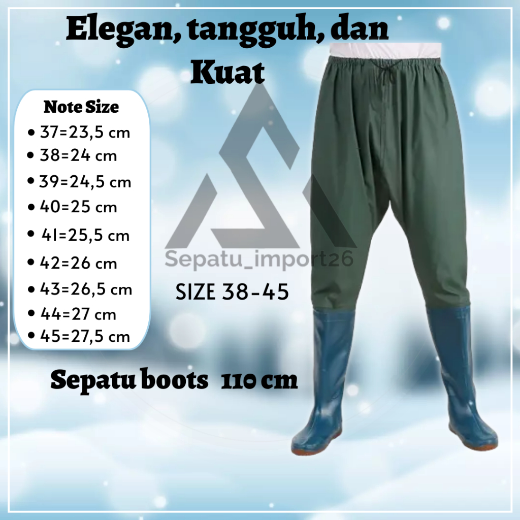 sepatu boots 110 cm sepatu boots sawah sepatu sawah anti keong dan tahan airsepatu boots sawah panja