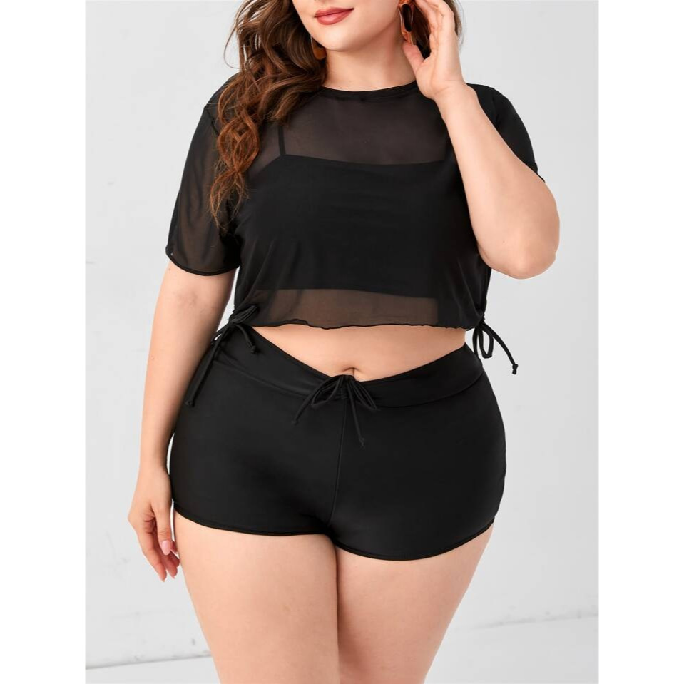 Baju renang wanita DONATA swimsuit plus size big size bikini high waist wanita model celana boxer po