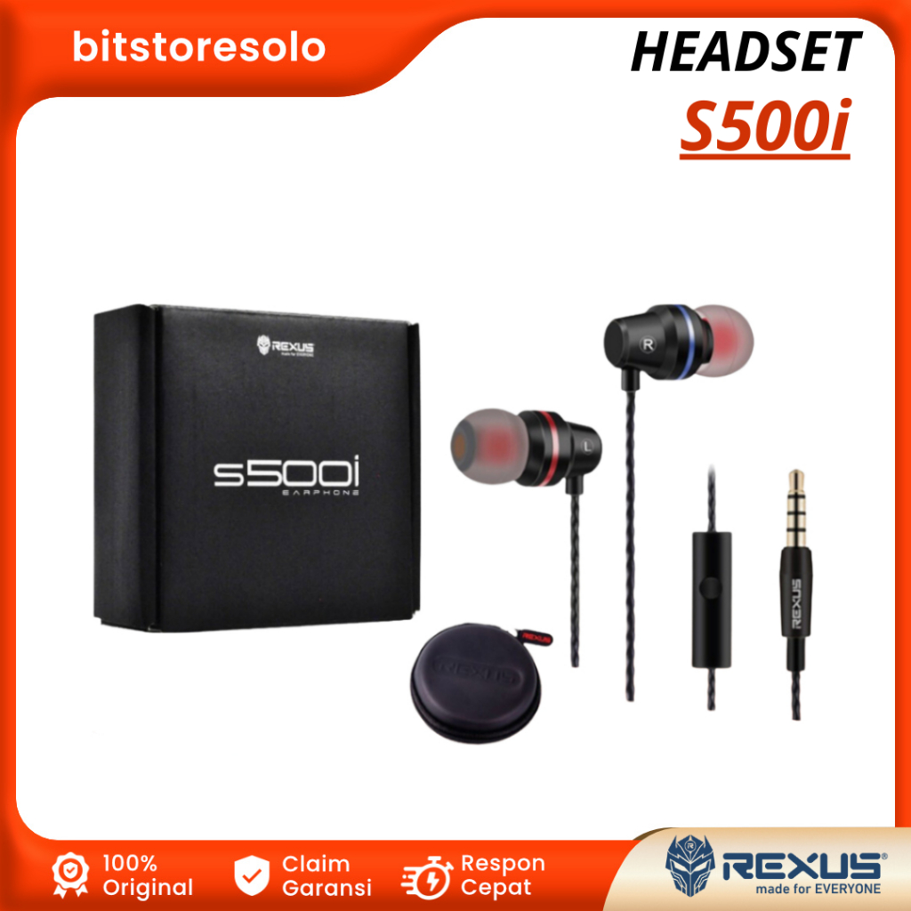 Headset Earphone Gaming Rexus S500i Original
