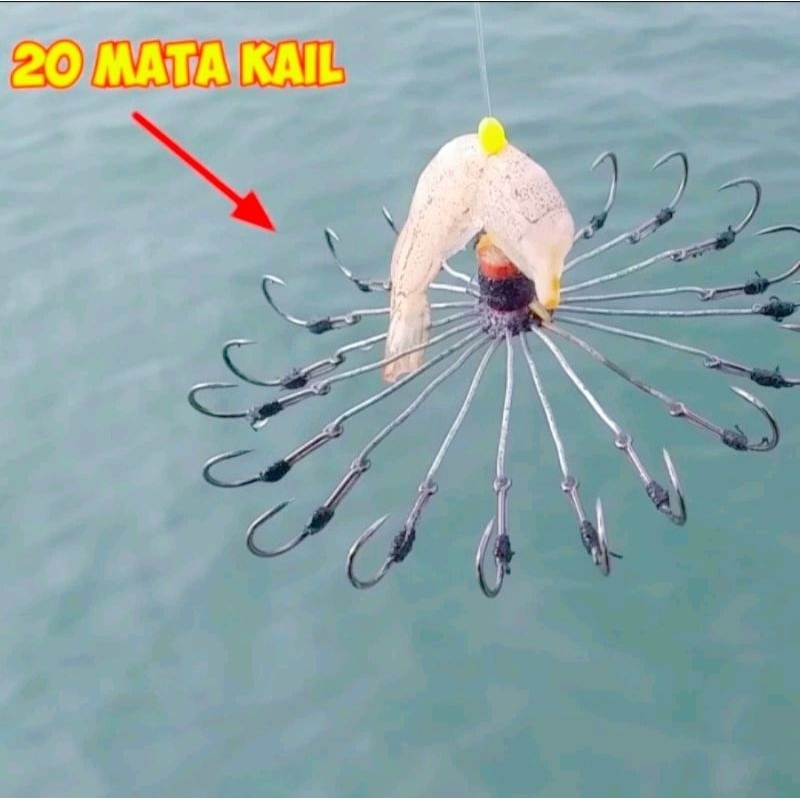 Pancing Garong 20/12 /6/4 Mata Pancing / Kail Baronang / Kail Gancu Baronang / Kail Gancu Cumi / Kai