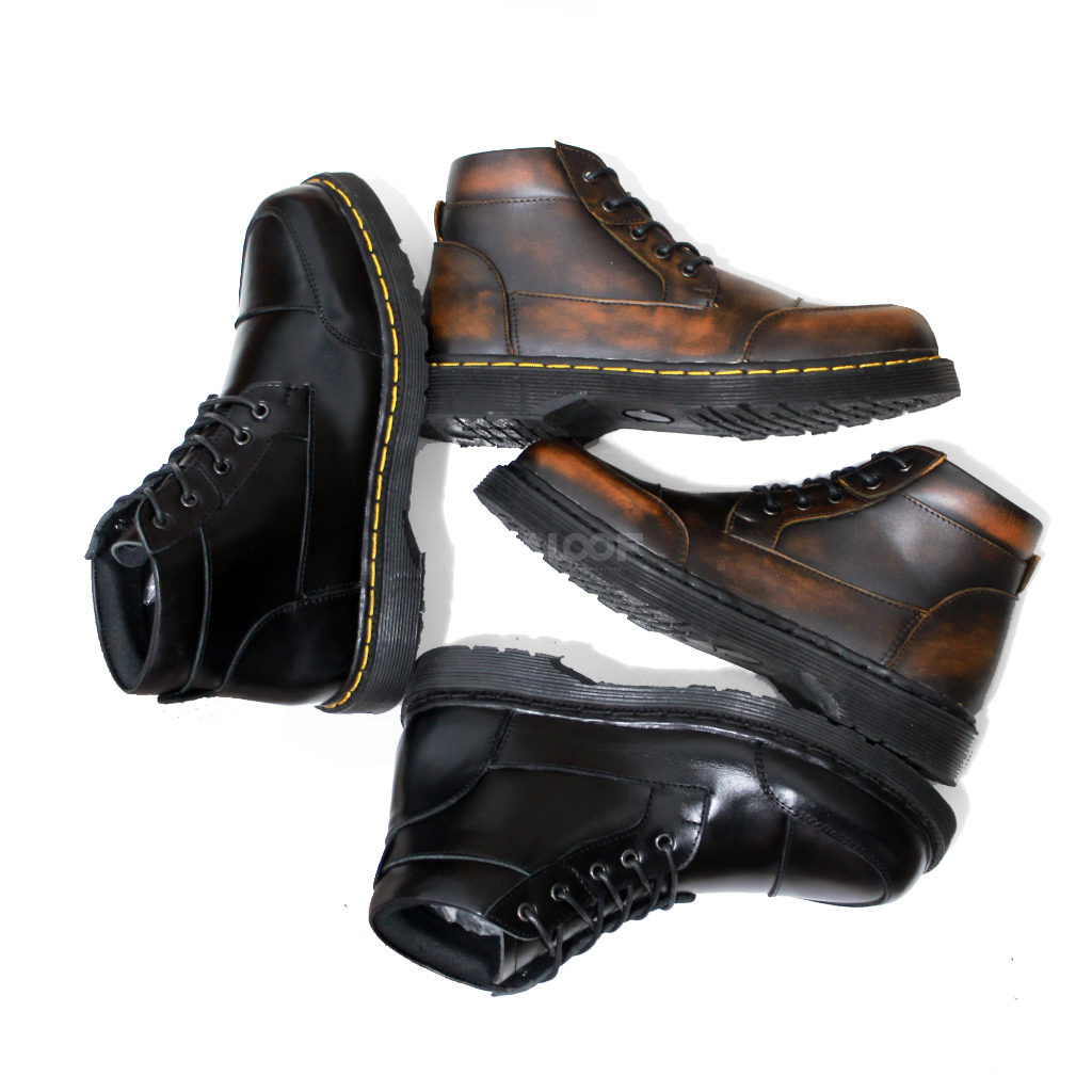 39 - 45 ALOOF BARED - Sepatu Boots Pria Kulit Asli