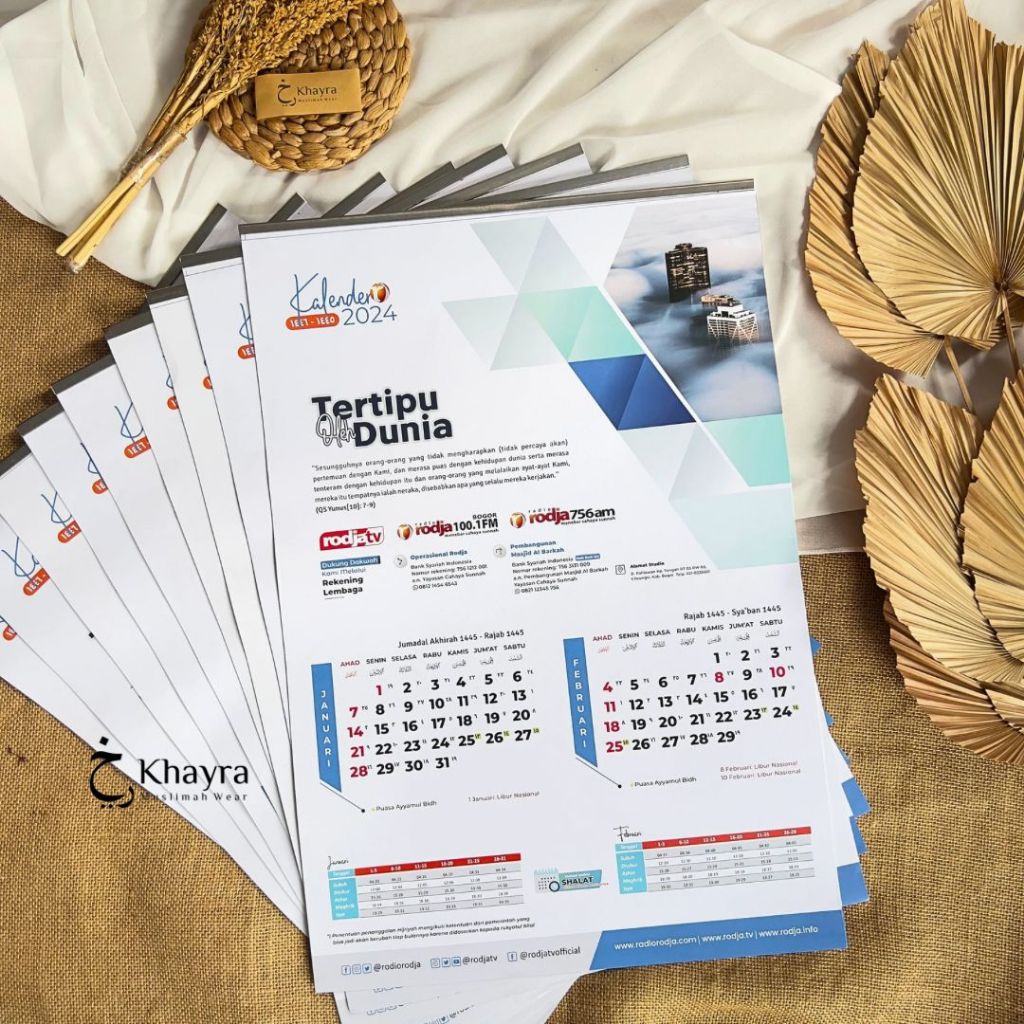 [ READY ] KALENDER DINDING RODJA 2024 KALENDER HIJRIYAH | KALENDER ISLAMI | KALENDER PUASA SUNNAH