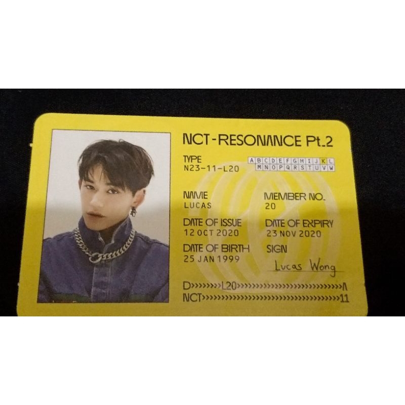 WTS Id card lucas resonance pt2