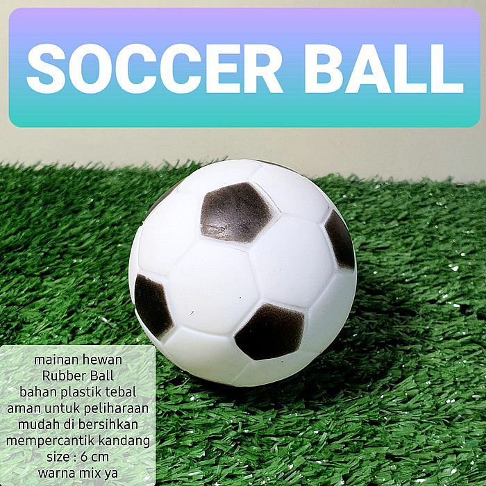 soccer ball MAINAN rubber hiasan kandang sugar glider hamster kucing