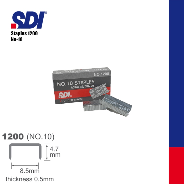 

SDI 1200 No.10 Staples / Isi Staples No.10 1 box