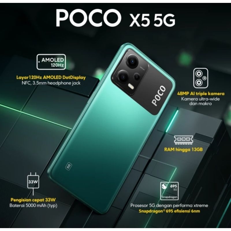 Xiaomi Poco X5 5G 6GB/128GB Garansi Resmi