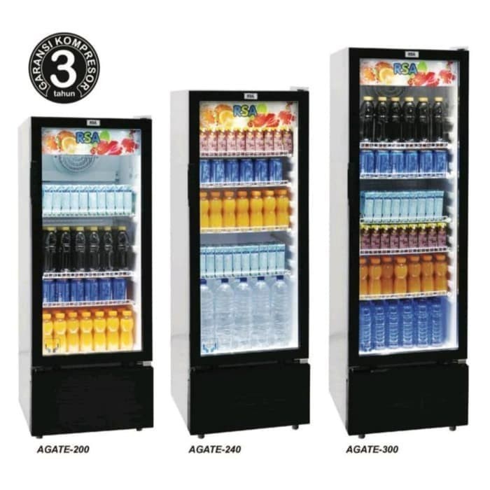 SHOWCASE RSA AGATE 240 222liter kulkas minuman AGATE240