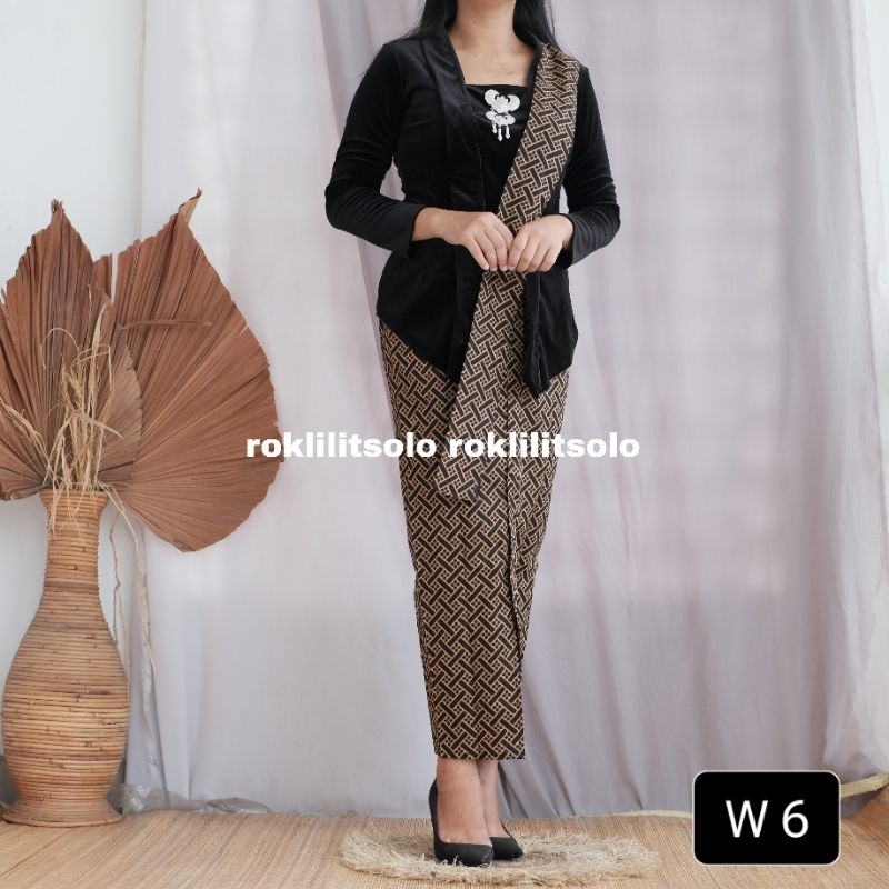 Rok batik span wiru / Rok span wiron bahan katun / Bawahan batik kebaya