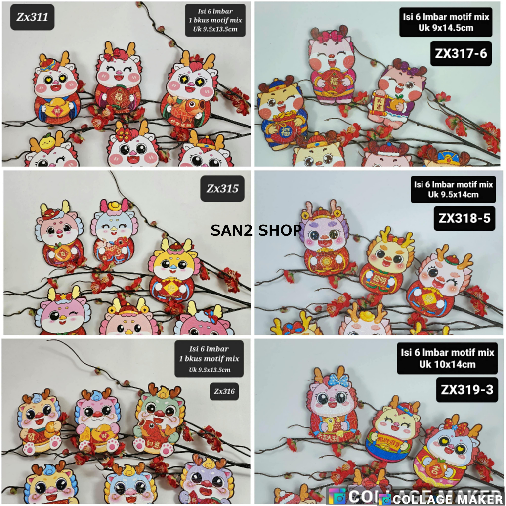 

ANGPAO IMLEK PREMIUM PENDEK SHIO NAGA 2024 TAHUN BARU MURAH MERIAH FREE ONGKIR READY STOCK EDISI GENTONG