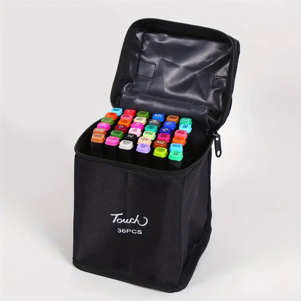 

Touch Spidol Dual Side Fine Art Brush Art Marker Set 36 Warna - CY-006 - Black