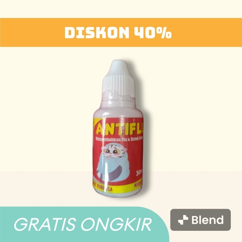 AntiFlu Obat Flu Batuk Untuk Kucing Mengandung Antibiotik 30ML