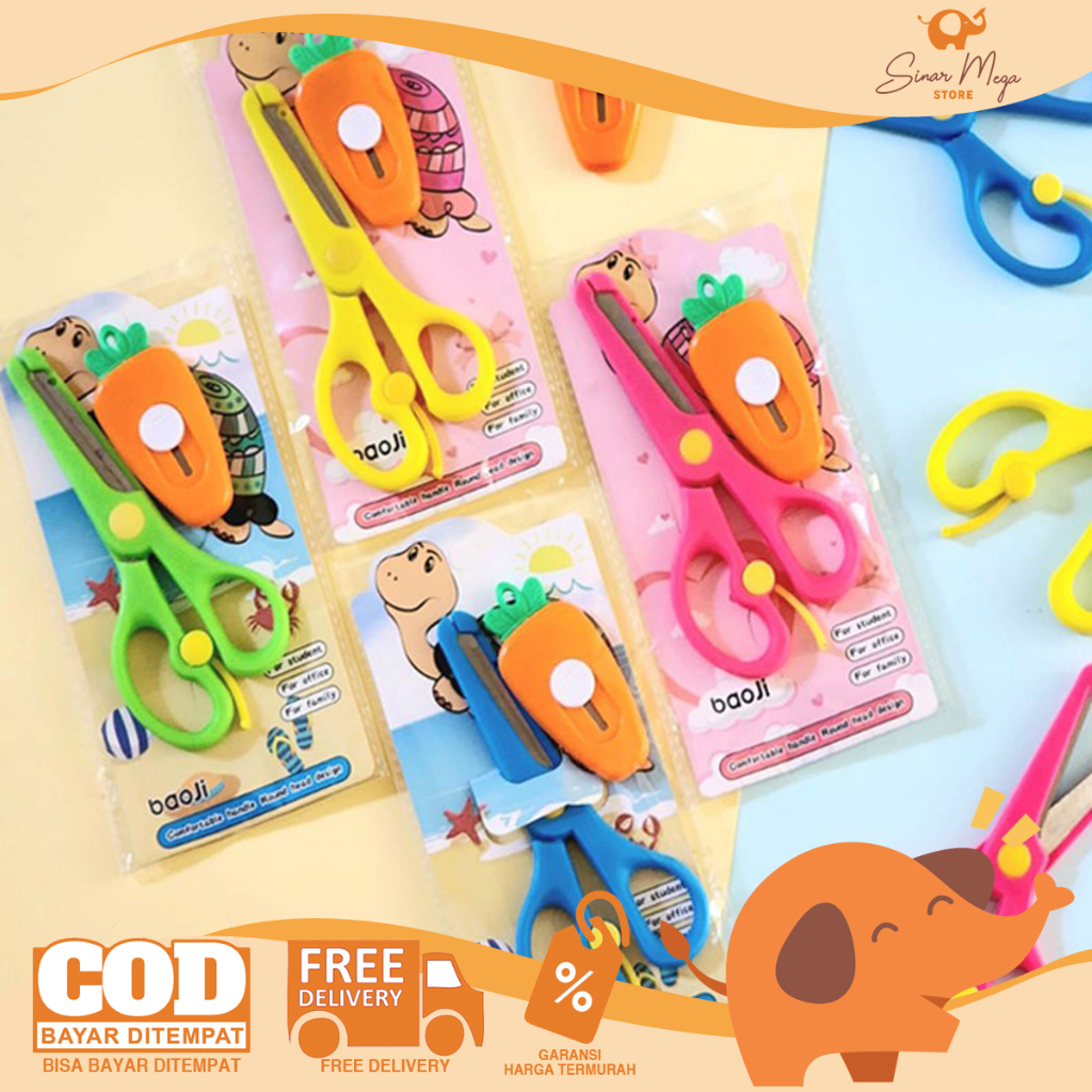 

Fancy Gunting + Cutter Carrot (2690) SET / Gunting dan Cutter Mini
