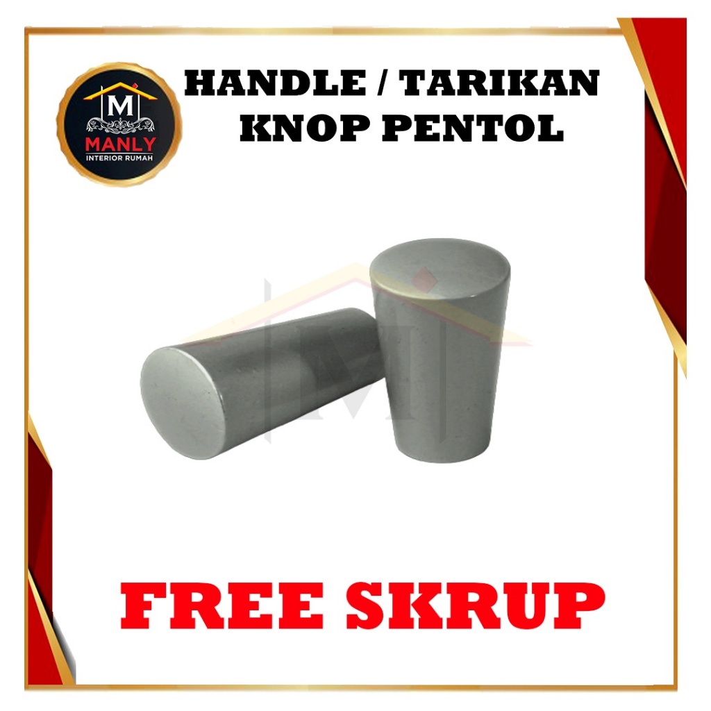 Knob Knop Pentol Lemari Laci Silver Lemari Kitchen Set Door Knop CumCum Modern Laci Bulat Silver