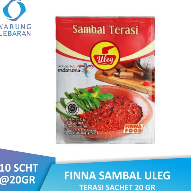 

❊Ready Finna Sambal Uleg Terasi Sachet (10 x 21gr) E69 ✭