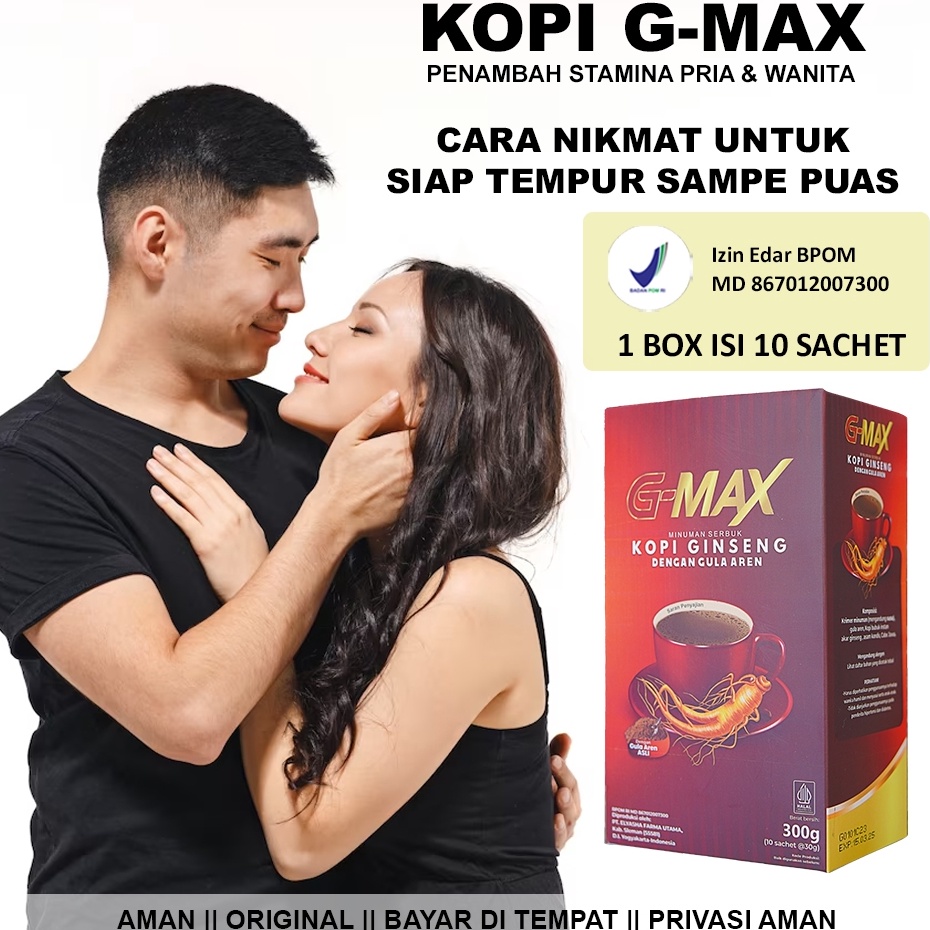 

Hot Sale Kopi Penambah Stamina Pria Dewasa 100% original tanpa efek samping Aman Sudah BPOM GMAX 1 BOX 10 SACHET