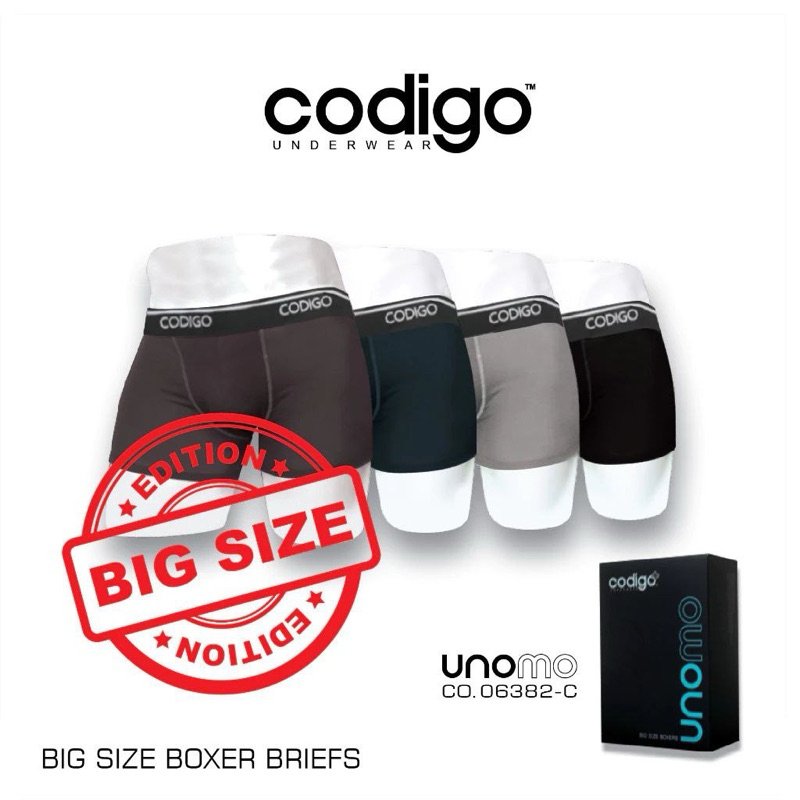CODIGO ORIGINAL Codigo+ Unomo - Celana Dalam Boxer Pria Plus (ISI 3) - Toserbazaar