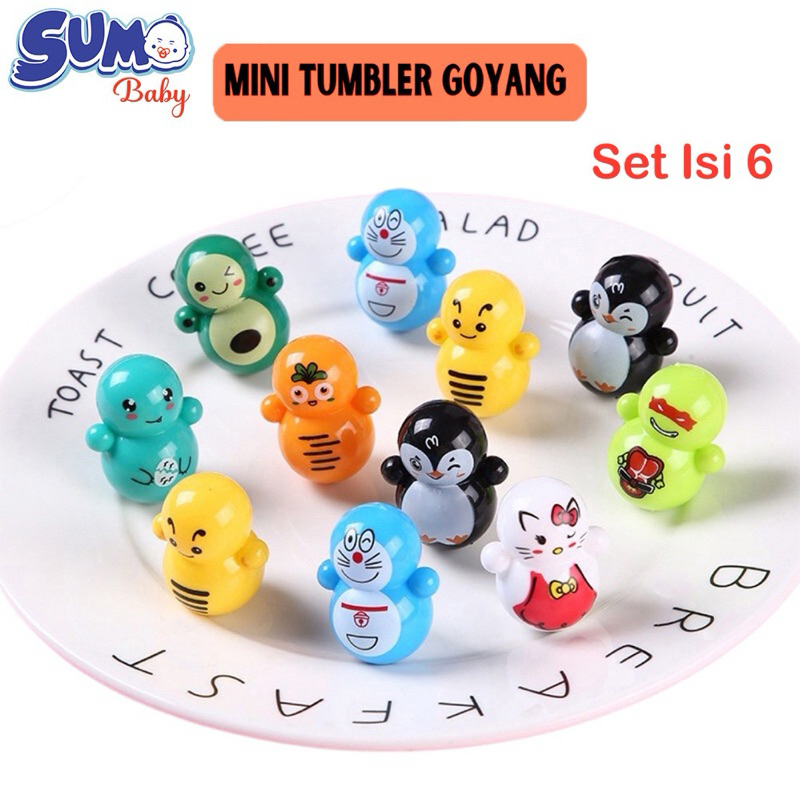 SumoBaby Mainan Bayi Mini Tumbler Goyang Ayun Karakter Boneka Thumbler Anak